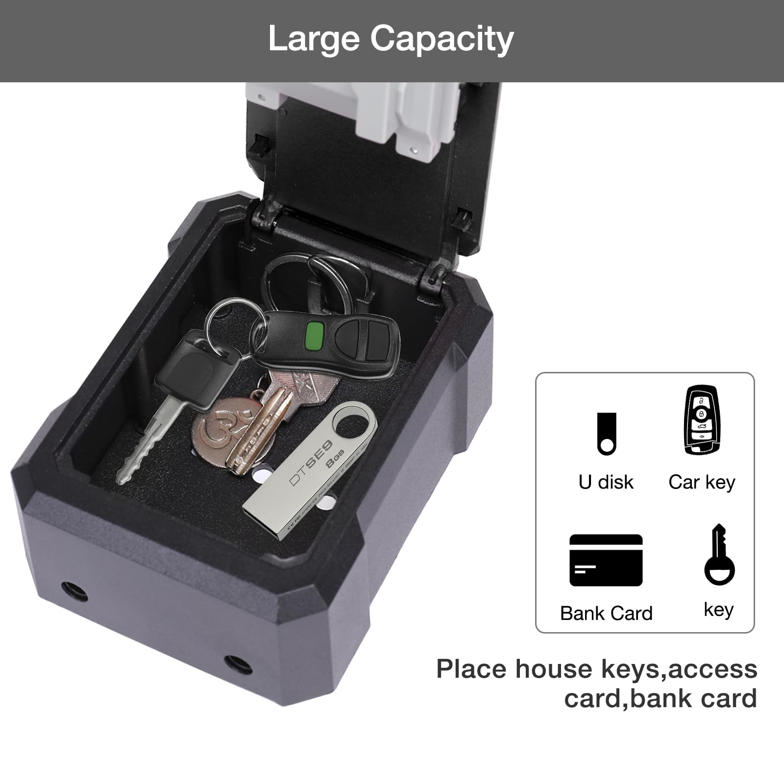디지털 코드로 벽에 장착된 합금 보안 키 잠금 상자 키 - Lockbox Key Secure 리뷰 및 가격