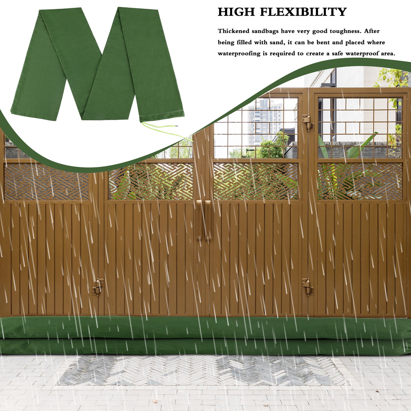 샌드백 롱 샌드백 그린 캔버스 홍수 방지 샌드백, 폭우 - Flood Barrier Bag 리뷰 및 가격