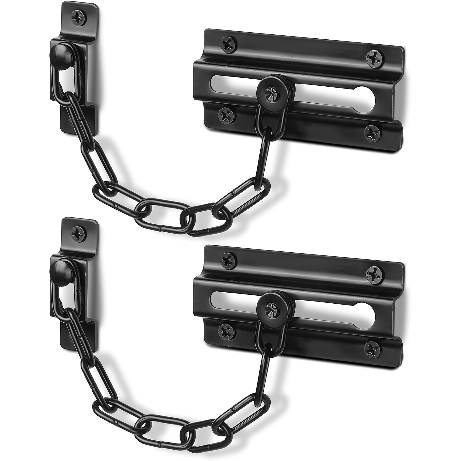 2팩 도어 체인 잠금장치(블랙), 내부 도어용 보안 도 - Security Chain Door 리뷰 및 가격