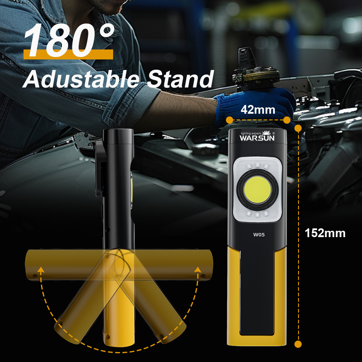WARSUN W05S LED 작업등 충전식 휴대용 자석 - Power Outage Light 리뷰 및 가격